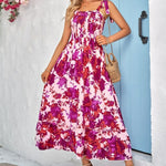 Robe Longue d'Eté à Fleurs pour Femme Boho