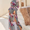 Robe Fleurie Col Rond Cérémonie