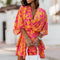 Robe Forme Chauve-Souris Fleurie