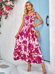 Robe Longue d'Eté à Fleurs pour Femme Boho