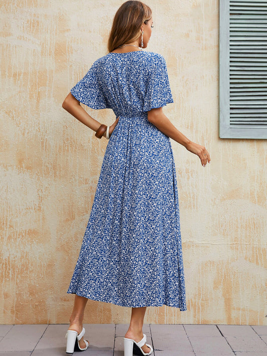 Robe Longue Fleurie Vintage Cintrée