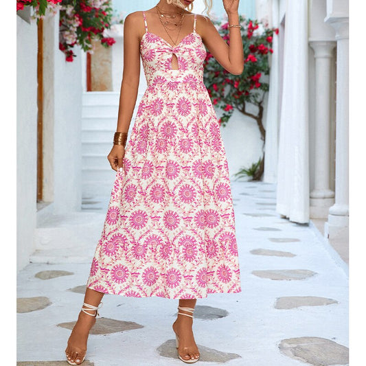 Robe Fleurie Vieux Rose