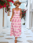 Robe Fleurie Vieux Rose