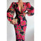 Robe Fleurie Boutonnée Devant