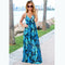 Robe Longue Bleu Ciel Fleurie