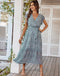 Robe Longue Fleurie en Mousseline pour Femme