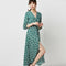 robe florale verte