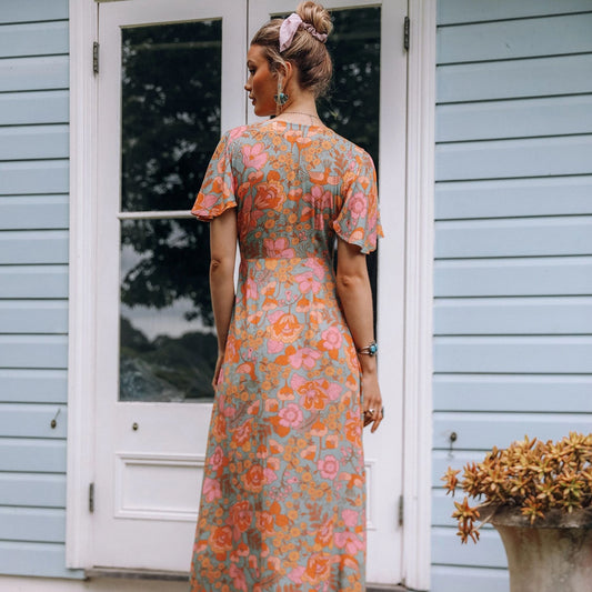 robe à fleurs cocktail