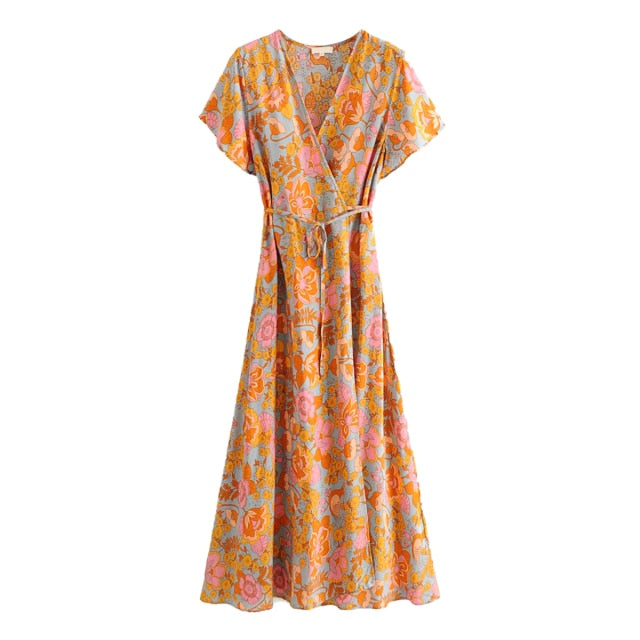 Robe florale cocktail