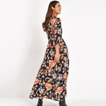 Robe Longue Fleurie Forme Chemise - Vignette | Robe Fleurie