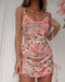Robe Nuisette Fleurie Rose