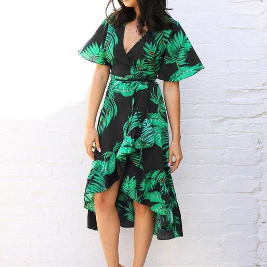 Robe Fleurie Portefeuille Tropical